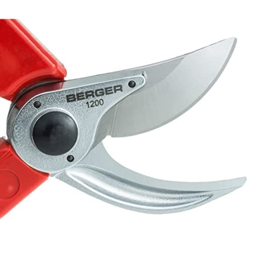 Berger Professional Pruning Shear, Forged Steel Body, Sap Groove to Prevent Sticking, 2 Locking Positions, Ergonomic Handle to Reduce Hand Strain, 1200