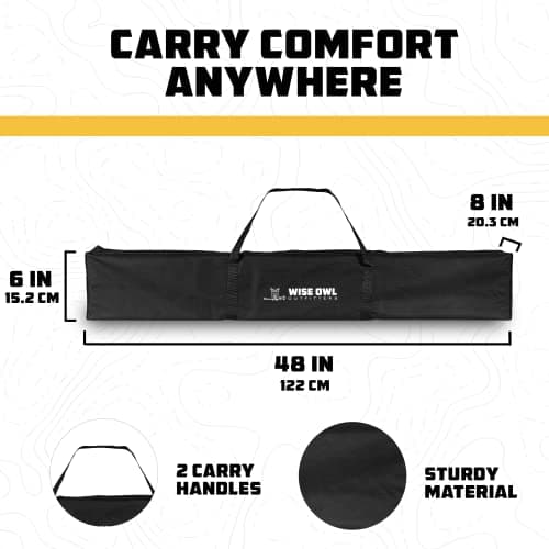 Wise Owl Outfitters Portable Hammock Stand, 106x42, 440lb Capacity - Sports & Outdoors