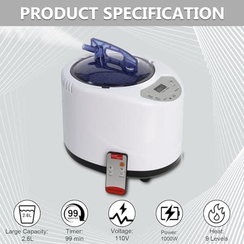 Sauna Steamer Machine, Steam Generator for Sauna, 2.6L 1000W Portable Sauna Steamer with Remote Control for Home SPA Shower Body Relaxation