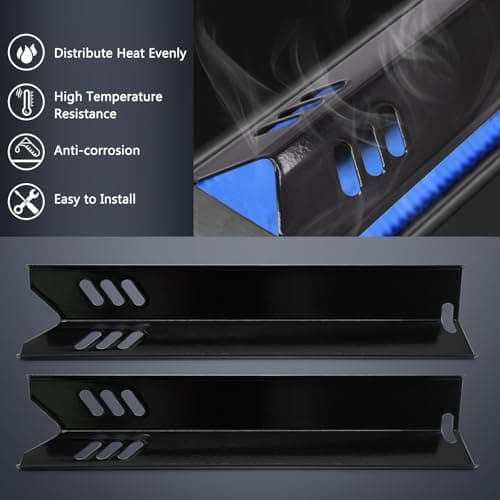 Grill Grease Tray Replacement Parts for Dyna Glo DGF493BNP, DGF510SBP, Backyard Grill BY13-101-001-12, BY14-101-001-02 and BHG Grill Parts, Adjustable 24''-30'' Gas Grill Drip Pan, Heat Plate Shields.