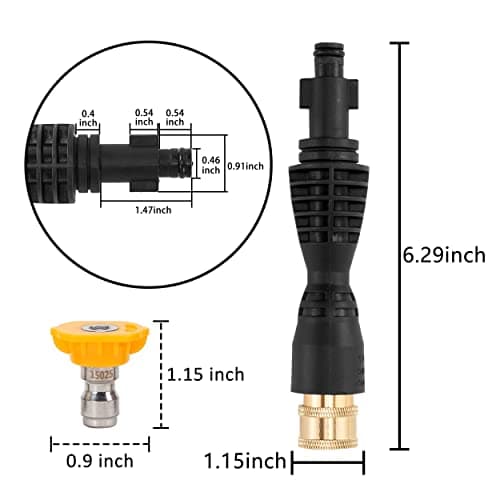 M MINGLE Foam Cannon, Compatible with Portland Husky and Ryobi Pressure Washer, with 5 Nozzle Tips, 1/4 Inch Quick Connector