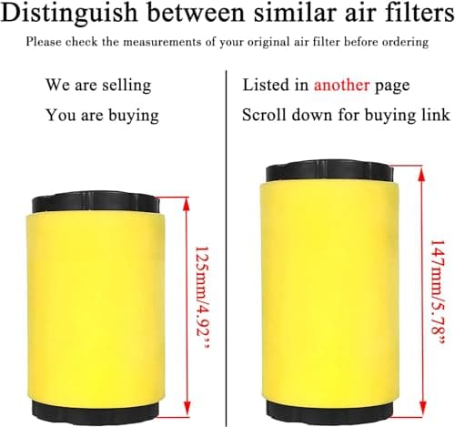 PP20VA46 Air Filter Oil Filter Tune Up Kit for Poulan Pro PP19A42 PB185A42 PP155H42 Riding Tractor 42" 46" Deck w/ 17.5hp 18.5hp 19.5hp 20hp 21hp Engine