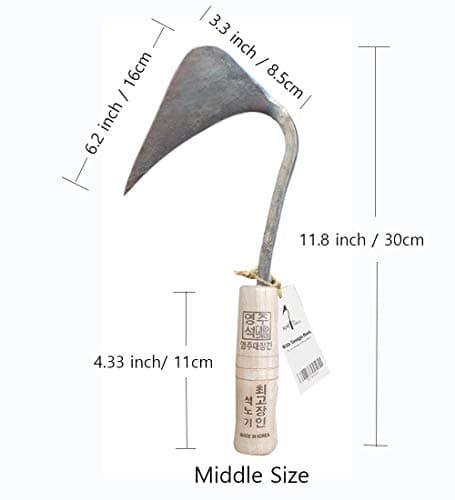 Premium Quality Hand plow Hoe with Safety Cover for Easy Gardening, Weeding and Farming Made by Korean Master Blacksmith