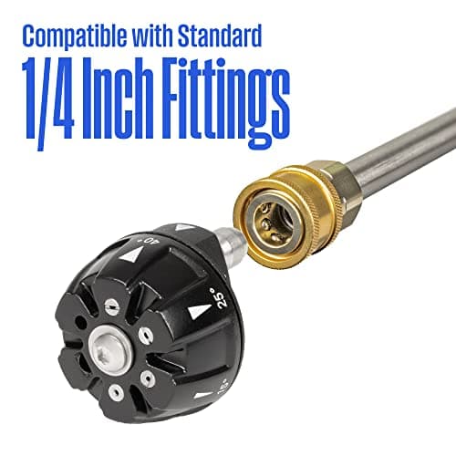 Westinghouse Pressure Washer 6-in-1 Nozzle Attachment - 3600 Max PSI, 1/4” Connector - for Gas and Electric Pressure Washers