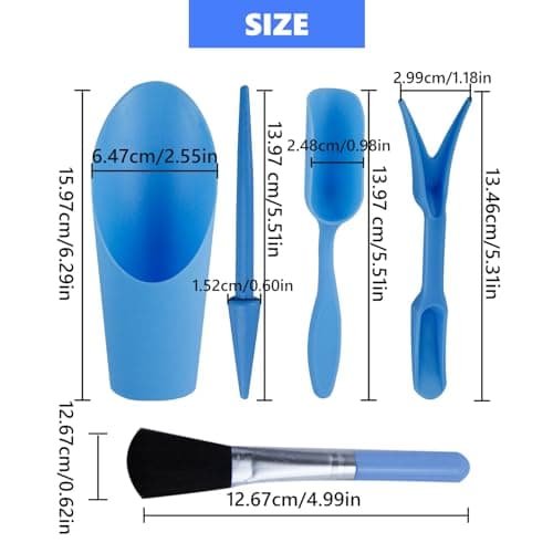 5 Pcs Mini Garden Tool Set Hand Tools Succulent Tools Transplanting Tools Set Succulent Care Plastic Kit Bonsai Potting Soil Indoor for Succulent Miniature Plant Gardening for Flower Planting