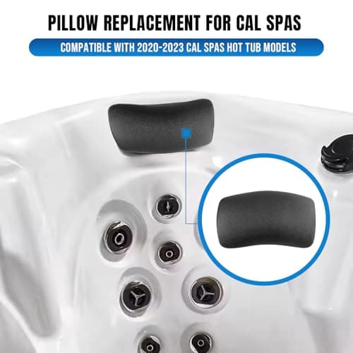 2 Pack Pillow Replacement for Cal Spas Hot Tub, Fits 2020-2023 Models, Head Rests, Black