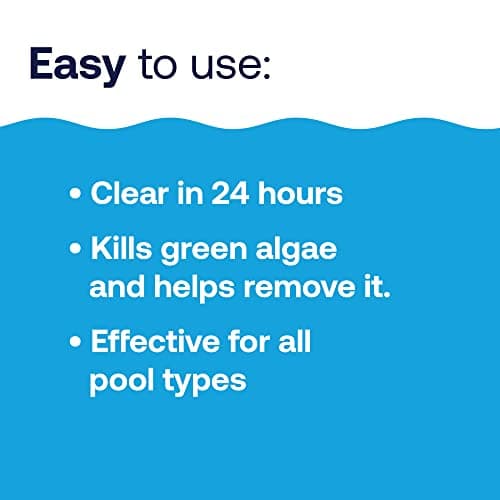 HTH 52038 Swimming Pool Care Green to Blue, Advanced Shock System, 2-Step Swimming Pool Care Solution, 1 Kit