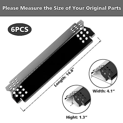 Grill Heat Plates Replacement Parts for Nexgrill, Porcelain Steel Heat Tents for Home Depot Nexgrill 6 Burner Gas Grill, 14.6" Flame Cover Replacement Parts for Nexgrill 720-0896B