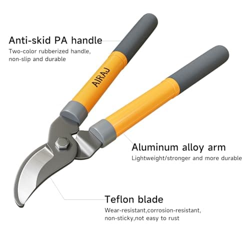 AIRAJ 16” Small Garden Loppers for Tree Trimming | Branch Cutter with 1.5” Cutting Capacity | Loppers for Gardening | Tree Pruner | Branch Trimmer | Mini Pruning Shears
