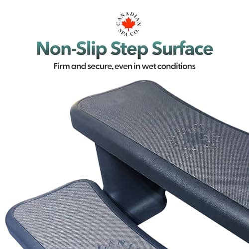 CO. Universal Step for hot tubs, 2 Steps, 28.35" x 20" x 15.75" High, Entry aid spa Step, Non-Slip and Portable, hot tub and spa Accessories