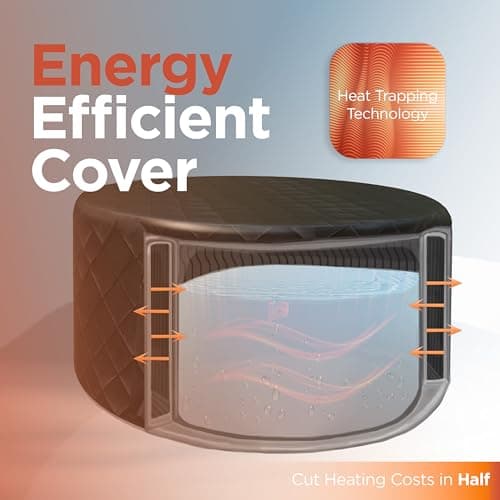 ALEKO Diamond 4-Person Inflatable Jetted Hot Tub | 120 Soothing Bubble Jets | Energy Efficient Cover | LED Lights with 7 Lights | 360-Degree Bubble Massage | 211 Gallon Water Capacity