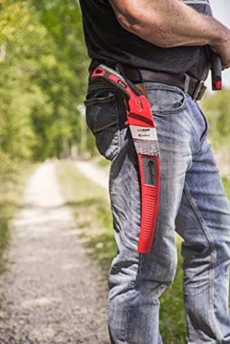 EZ Kut Kamikaze Saw Curved Blade with Scabbard - 19.3 Inch Heavy Duty Pruning - Carbon Hardened Steel Japanese Technology- Best Pruning Saw for Tree Trimming