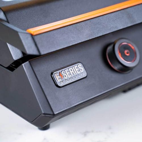Blackstone 22-Inch Electric Griddle - 1600W Non Stick Ceramic Titanium Coated Stainless Steel Tabletop Griddle with EZ-Touch Control Dial, LCD Display, Patented Rotate & Remove Glass Hood - 8001