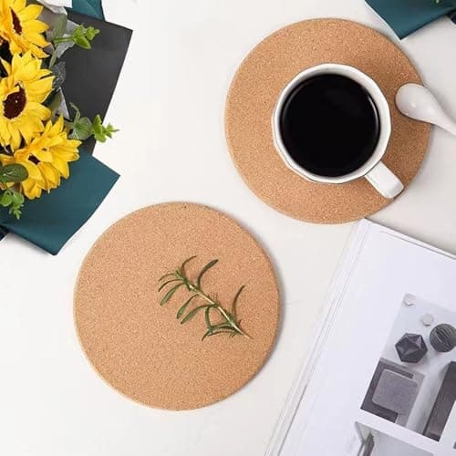 Cork Trivet, Trivets for Hot Dishes, Hot Pads for Kitchen Warm Gifts Cork Rounds for Relatives and Friends