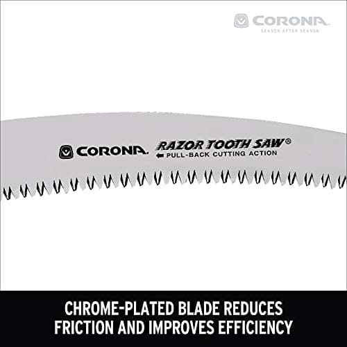 Corona Tools 14-Inch RazorTOOTH Pruning Saw | Tree Saw Designed for Single-Hand Use | Curved Blade Hand Saw | Cuts Branches Up to 8" in Diameter | RS 7395, Red/Black