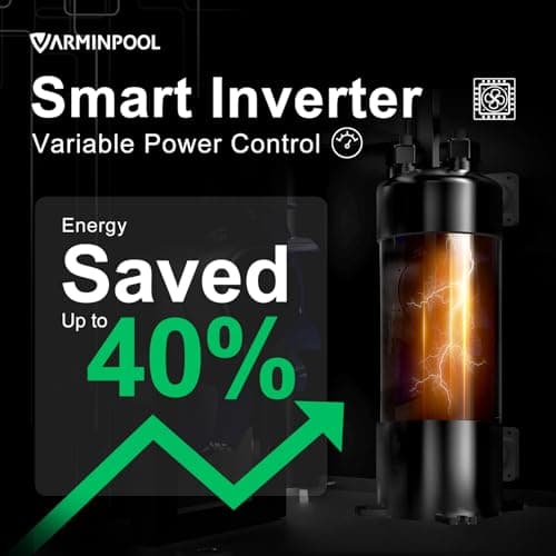 WiFi Control Smart Electric Pool Heater, 30000 BTU, Pool Heat Pump for Above Ground and Inground Pool up to 8000 Gallons, Smart Inverter with Titanium Heat Exchanger, 120V