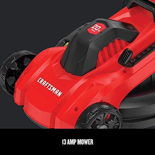 CRAFTSMAN Electric Lawn Mower, 20-Inch, Corded, 13-Ah (CMEMW213), Red