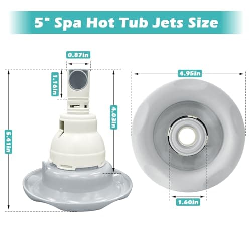 212-7639-STS Hot Tub Replacement Jets 5" Spa Hot Tub Jets 3P