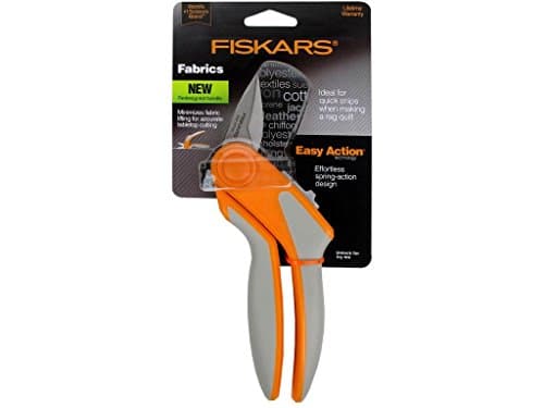 Fiskars Easy Action Tabletop Rag Quilt Snip, Gray Orange, 8" (190600)