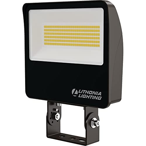 Lithonia Lighting Outdoor LED Floodlight, Adjustable Lumen Output, 3000K/4000K/5000K Switchable Color Temperature, Knuckle or Yoke Mount, Bronze (ESXF2 ALO SWW2 KY DDB M2)