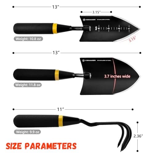 7 - Piece Gardening Tools Set, Stainless Steel Gardening Tools, Heavy - duty Hand Gardening Tools with a Toolbox, Suitable for Gardening Planting and Weeding, Gardening Gifts for Women and Men