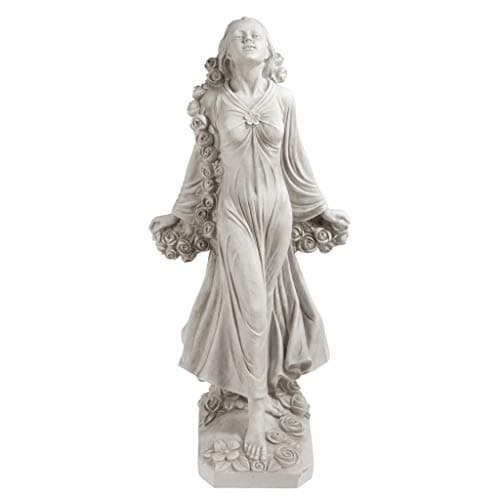Design Toscano KY47018 Flora Divine Patroness of Gardens Roman Statue, 14 Inches Wide, 14 Inches Deep, 31 Inches High, Antique Stone Finish
