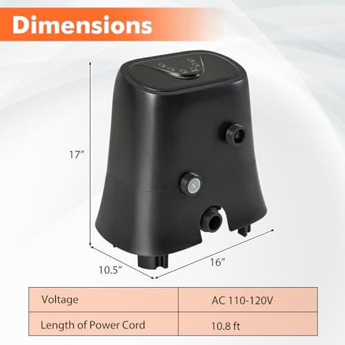 Goplus Electric Heater Pump for Inflatable Hot Tub, 1350W SPA Control Center for Bubble, Filtration & Heating, Water Heater Control with Touch Panel & LED Display, SPA Management System