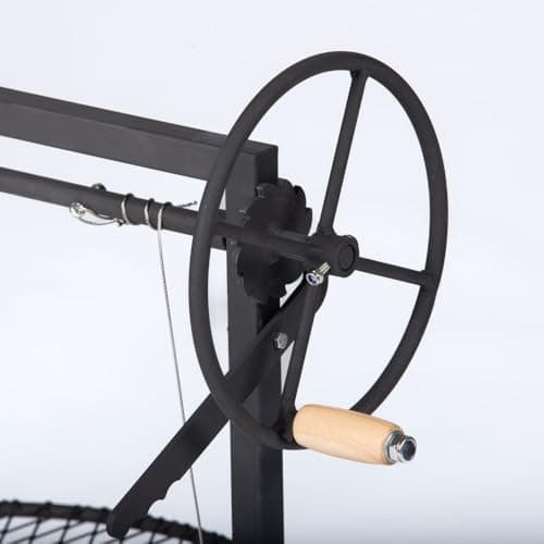 Ash & Ember Santa Maria Style Adjustable Cooking Grate Attachment, Fits 24" Kettle-Style Grills, Open Flame Campfire Cooking Grate, Outdoor Grill Cooking Accessories