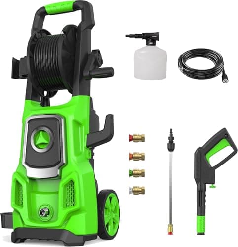 5000 Max PSI Electric Pressure Washer, Power 3.6 GPM Power Washer Machine with Hose Reel,4 Quick Connect Nozzles, Foam Cannon, for Cars, Patios, and Floor Cleaning