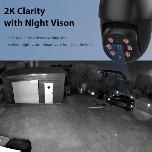 iMaihom Floodlight Camera Outdoor, 2K QHD Smart Home Security Cam with Motion-Activated, 5500LM Brightness 5 Heads Light, 360° Pan & Tilt, 2-Way Audio, Cloud/SD Storage, Color Night Vision