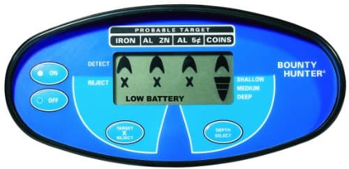 Bounty Hunter Quick Silver Metal Detector for Adults and Kids with Free Pinpointer – Lightweight Design, Target ID, and Discrimination for Coins, Relics, and Jewelry Detection