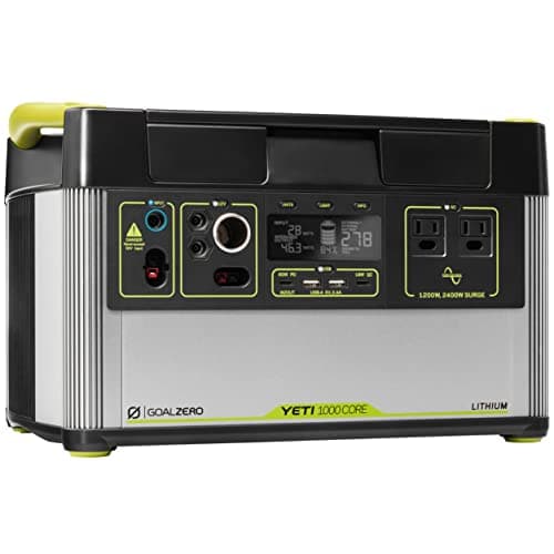 Goal Zero Yeti 1000 Core Portable Power Station, 1,000 W, Solar-Powered Generator (Solar Panel Not Included), USB-A/USB-C Ports and AC Outlets, Power for Camping (Yeti 1000 Core)