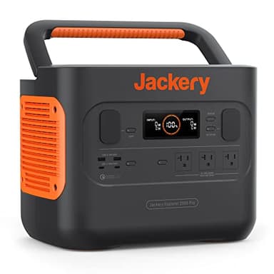 Jackery Explorer 2000 PRO Portable Power Station, 2160Wh Capacity with 3x2200W AC Outlets, Fast Charging, Solar Generator for Home Backup, Emergency, RV Outdoor Camping (Solar Panel Optional)
