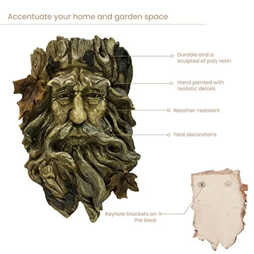 Bits and Pieces - 'Old Man' Tree Hanging Planter - Yard Decorations - Whimsical Tree Sculpture - Indoor/Outdoor Decoration - Garden Peeker Yard Art