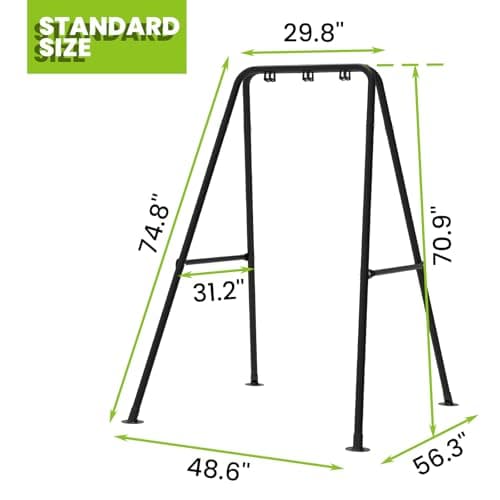 Swing Stand, Hammock Chair Stand Max Load 330lbs, Heavy Duty Hammock Stand,Outdoor or Indoor Hanging Chair Stand only,Hammock Chair not Include