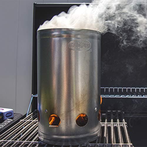 Kingsford Heavy Duty Deluxe Charcoal Chimney Starter | BBQ Chimney Starter for Charcoal Grill and Barbecues, Compact Easy to Use Chimney Starters and BBQ Grill Tools, Silver