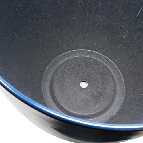 (EPR12-204 Large Egg Shaped Planter - Modern Indoor & Outdoor Decorative Flower Pot/Box (12 Inch, Blue Flower)