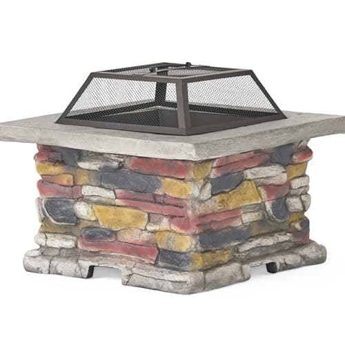 Christopher Knight Home Corporal Square Fire Pit, Stone