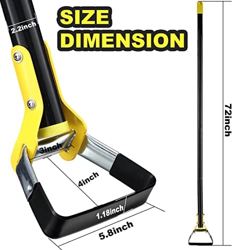 Hoe Garden Tool - Heavy Duty Hula Garden Hoe for Back-Saving Weeding,30-72 Inch Long Handle Stirrup Hoes for Weed Scraper,Scuffle Action Loop Hoe for Flower Beds,Yards,Raised Beds