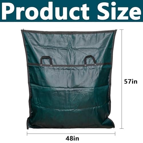 Adnee Pool Safety Cover Stowaway Bag with 4 Carry Handles,48x57 Inch Waterproof Pool Cover Storage Bag, Pool Cover Stowaway Bags for Pool Covers Packing