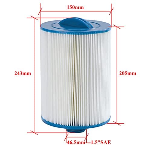 Malaka 2-Pack Spa Filter Compatible with PWW50P3 (not PWW50P4, not MPT Thread) 6CH-940 FC-0359 1.5'' SAE Thread/Coarse Thread φ6x8 inch Hot tub Filter Cartridge