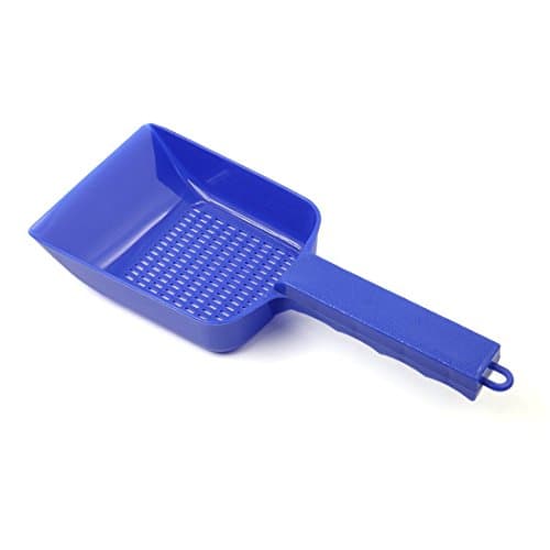 XMHF Aquarium Fish Tank Garden Sand Soil Scraper Cleaning Pan Scoop Shovel Blue