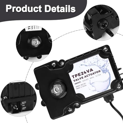 TPE24 VA Valve Actuator Replacement, 24-Volt Valve Actuator Control, Valve Actuator, for Use with Hayward/Jandy/Compool Valves, Suitable for Pool/Spa
