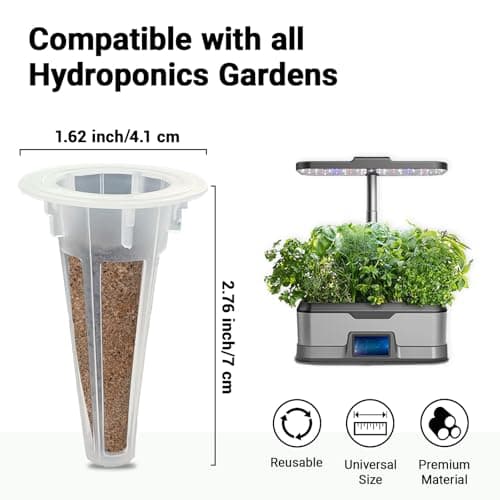 Salad Seed Pods, Grow Anything Kit for All Hydroponics Growing Systems, 8 Pods with 600+ Seeds of Red Cherry Tomato, Butter Head, Romaine, Spinach, Mini Cucumber and Radish