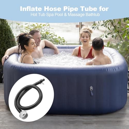 Lay Z Spa Hot Tub Air Inflate Inflation Hose Pipe Tube P6931 Fits for Coleman, Intex, & Best-way Portable Spa Pump, Massage Bath Tub Replacement Parts