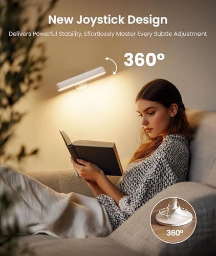 Wall Sconce with 7500mAh Rechargeable Battery LED Wall Light for Bedroom with Remote Control, 3 Colors Wireless Wall Lamp 360° Rotate Dimmable Brightness with 15 RGB Colors,White,1Pack