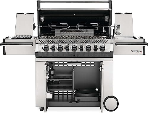 Napoleon PRO665RSIBNSS-3 Prestige PRO RSIB Natural Gas Grill, 665 sq.in. + Infrared Side and Rear Burners, Stainless Steel