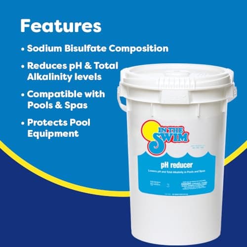 In The Swim pH Reducer for Swimming Pools, Spas, and Hot Tubs - Lowers Alkalinity - Prevents Cloudy Water - Balances Water - 90% Sodium Bisulfate - 10 Pounds