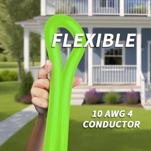 15FT 30 Amp Generator Extension Cord 4 Prong, NEMA L14-30P/L14-30R 10 Gauge STW 125/250V Twist Lock Generator Cord Heavy Duty, Green ETL Listed