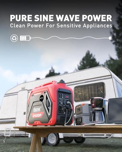 ERAYAK 2400W Portable Inverter Generator for Home Use, Super Quiet Small Generator for Camping Outdoor Emergency Power Backup, Gas Powered Engine, EPA Compliant